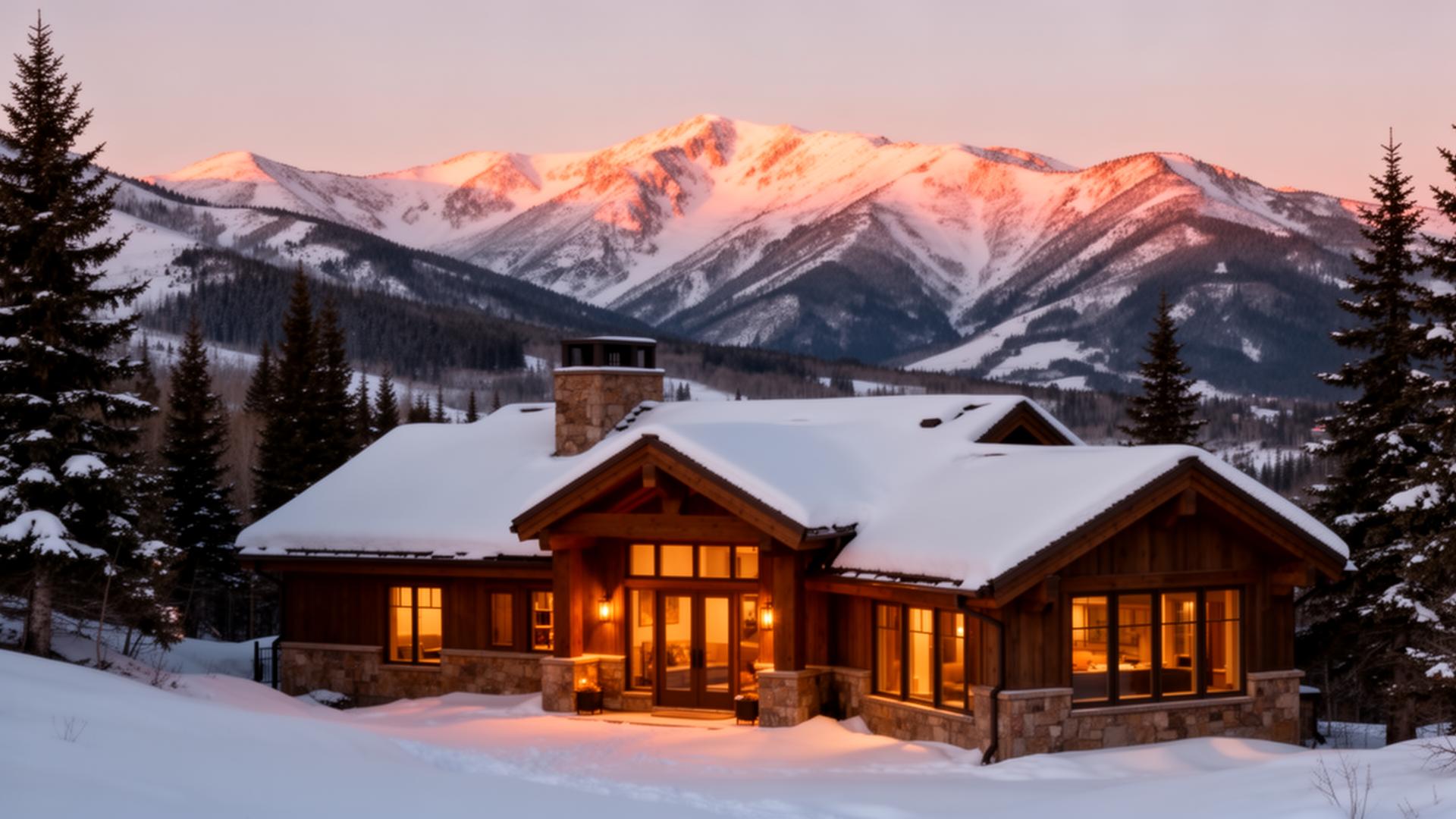 Unoccupied Vail Valley mountain home in winter protected by home watch